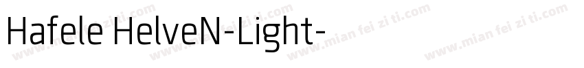 Hafele HelveN-Light字体转换